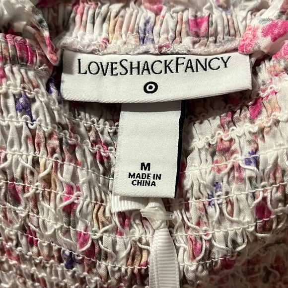 ✨💫💕 LoveShackFancy Adeline Mixed Floral Print Smocked Ruffle Mini Dress 💕💫✨ - Picture 13 of 16